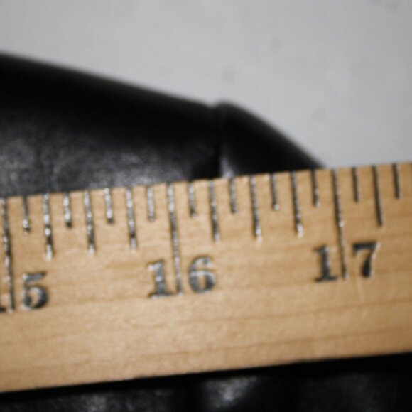 Dana Buchman Sz 12 Black Gold Stud Zipper 100% Leather Acetate Lined Jacket - Picture 13 of 16